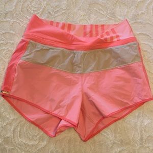 Neon stripes!! Lulu shorts EUC